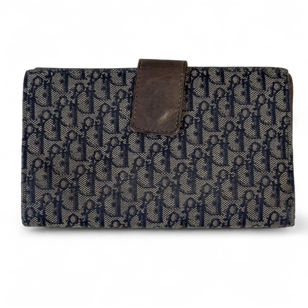 Dior Trotter Monogram Wallet Leather Canvas